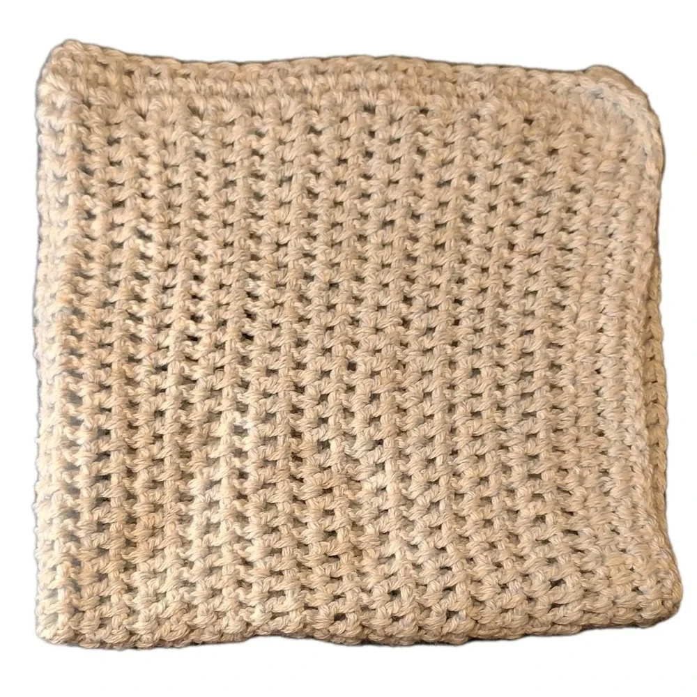 Handmade Crocheted Baby Blanket Afghan Light Blue Soft 29 x 28 in‎ Baby Shower